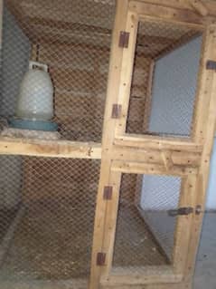 wooden cage 2 portion size 2x2feet and height 3feet