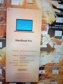 Mac book Pro 2018 6 cores i7 - 16gb ram