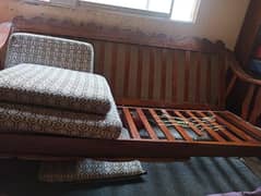 Solid wood sofa 5 seater