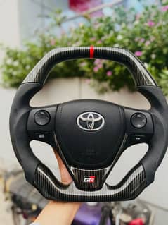 Original Japanese Toyota Grande multimedia steering wheel carbon fiber