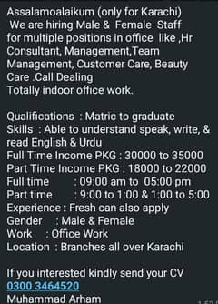 work on beauty products
