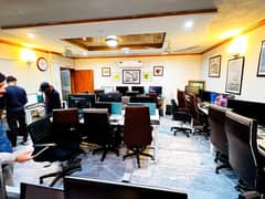 Furnished Office for Rent in Gulberg for (Call center + Software house + Marketing Office & Other Setup as You Want)