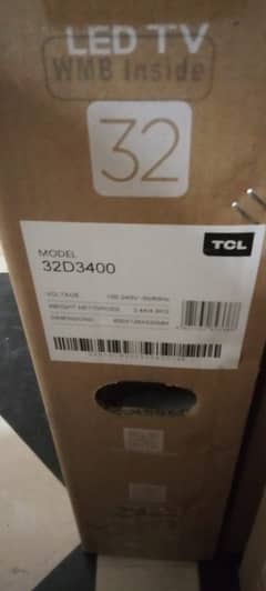 TCL 32” LED Box pack for sale