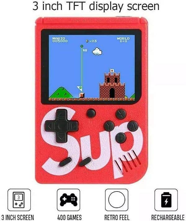 SUP Game Box 400 in 1 Retro Handheld Console, 2.4" Display 2