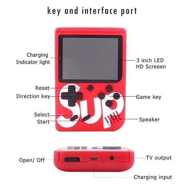 SUP Game Box 400 in 1 Retro Handheld Console, 2.4" Display 6