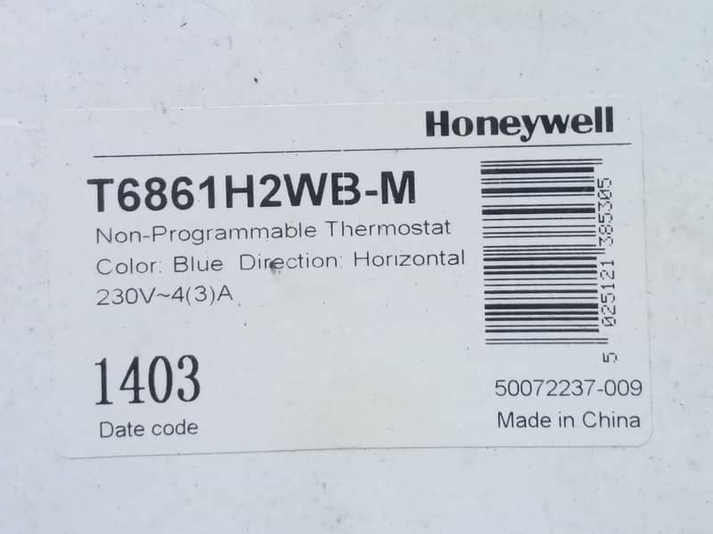 Non Programable Thermostate Blue Horizontal 2