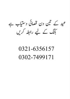 Qasai available for 3 Days