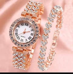 Roman Pattern Diamond Women's Watch