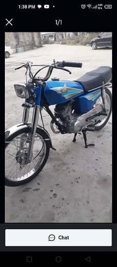 Honda 125 CG bike for sale WhatsApp 03308320214