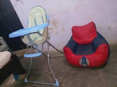 safa and dining chair
