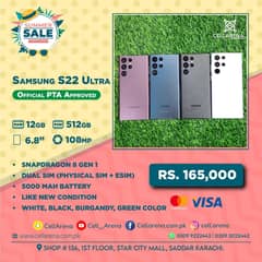 Samsung S22 Ultra 12GB 512GB Official PTA Approved CellArena