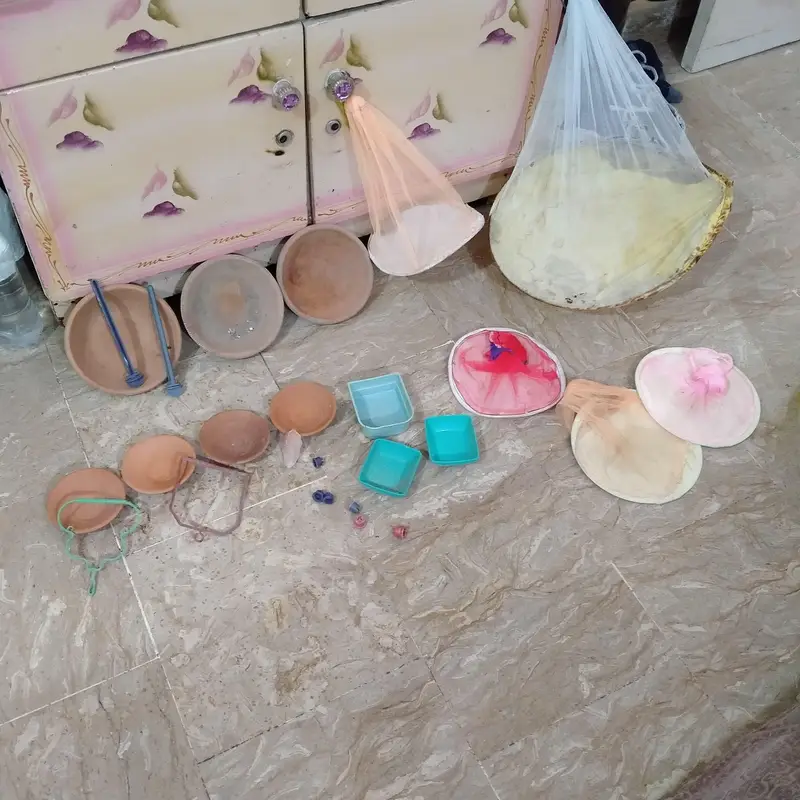 birds pots , sticks ,  net cage , nesting material finch budgies — photo 3