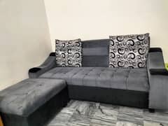 Custom made pure wood L shape sofa