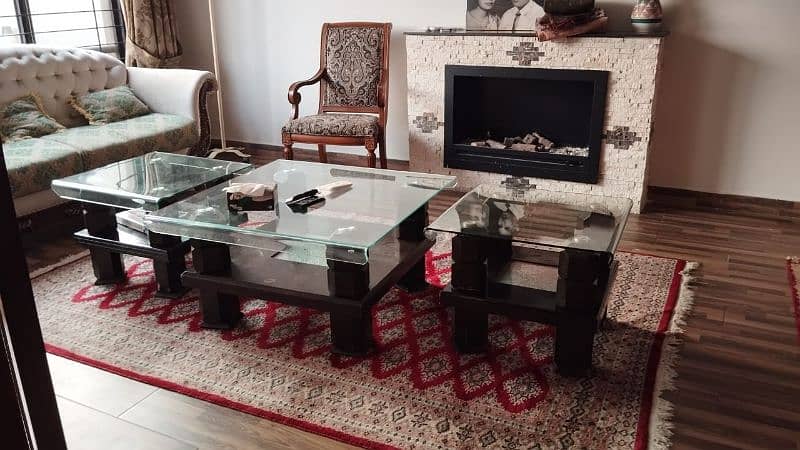 Glass Center Table set (1 large + 2 side tables) 0