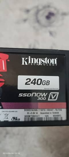 240Gb Kingston SSD hard drive