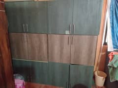 Wall shelves and wardrobe