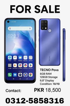 Tecno POVA 10/10 condition