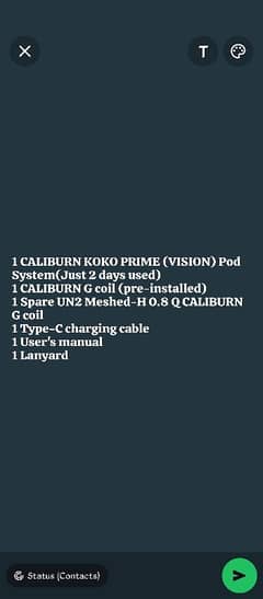 KOKO PRIME (VISION) Pod System(Just 2 days used)