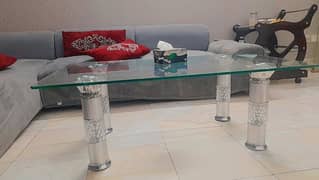 Glass center table