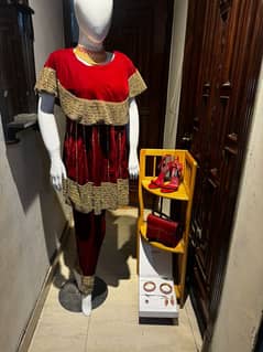 Gorgeous Red Velvet worked Dress!
