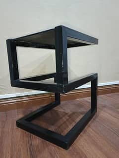Steel Coffee side glass Table