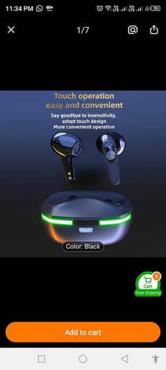 New wireless earphones with LED display touch