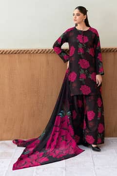 3pc swiss lawn cotton 2 PC stitched & unstitchd available
