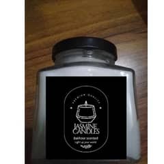 Scented paraffin wax glass jar candle
