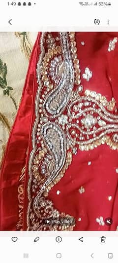 New deep red colour bridal lehngh untouched not wear