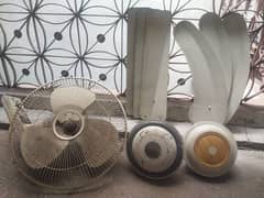 2 ceiling fan & 1 bracket fan