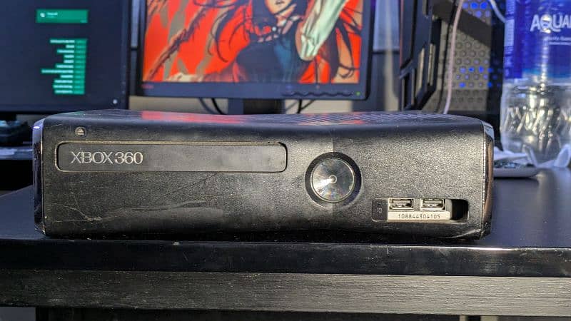 x-box 360 with 5 controllers and many games 2