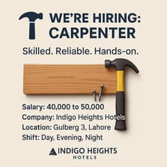 Job for Carpenters - کارپنٹر حضرات کے لیے روزگار کا سنہری موقہ