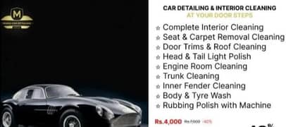 car ceramic coating with car interior cleaning service available