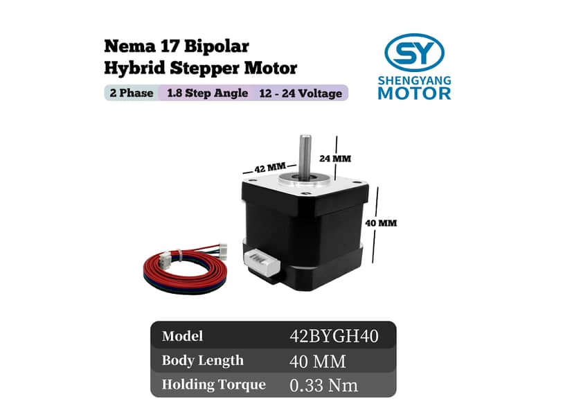 Nema 17 New stepper motor 1A per phase for small CNC and 3d printers 0