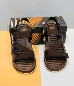 Men's Elastic Fibre Sports Sandals, Brown FM