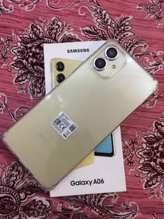 SAMSUNG A06 Mobile new mobile 4/64 Gb just Box open one year warranty.