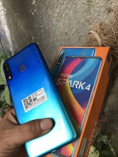 Tecno spark 4 with box All ok hai 3/32Gb hai pta official approved