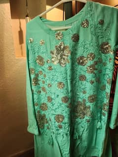 A line Frock embroidery