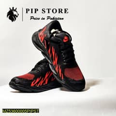 Men's rubber comfortable joggers , Red fire