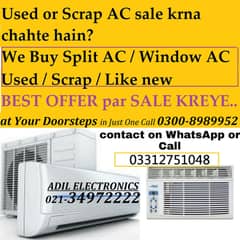 Apna Old (Split AC's Window Ac Hamay Fori ab Sell Kijiye sirf aik call