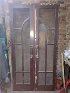 Long wooden doors