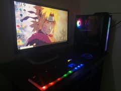RGB GAMING PC with led, keyboard, mouse, and CPU
