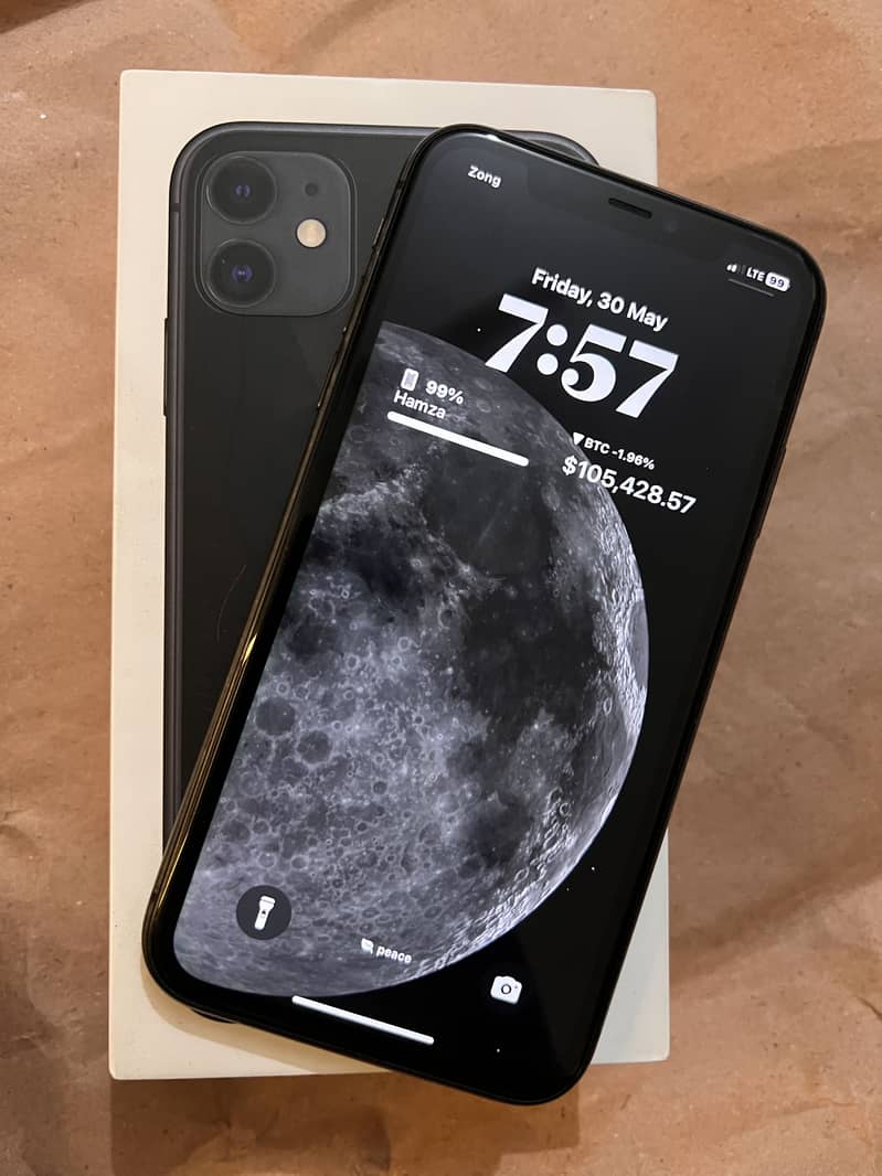 iphone 11 128GB non Pta Zong Sim Working Lifetime waterpack with Box 9