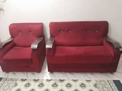 7 seaters sofa set and curtains and table