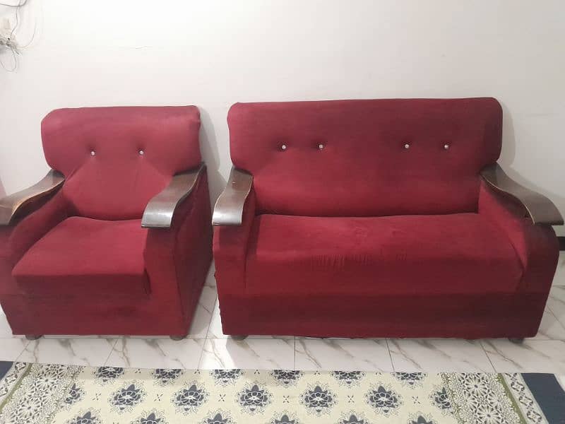 7 seaters sofa set and curtains and table 0