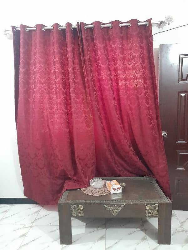 7 seaters sofa set and curtains and table 1