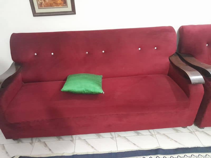 7 seaters sofa set and curtains and table 4