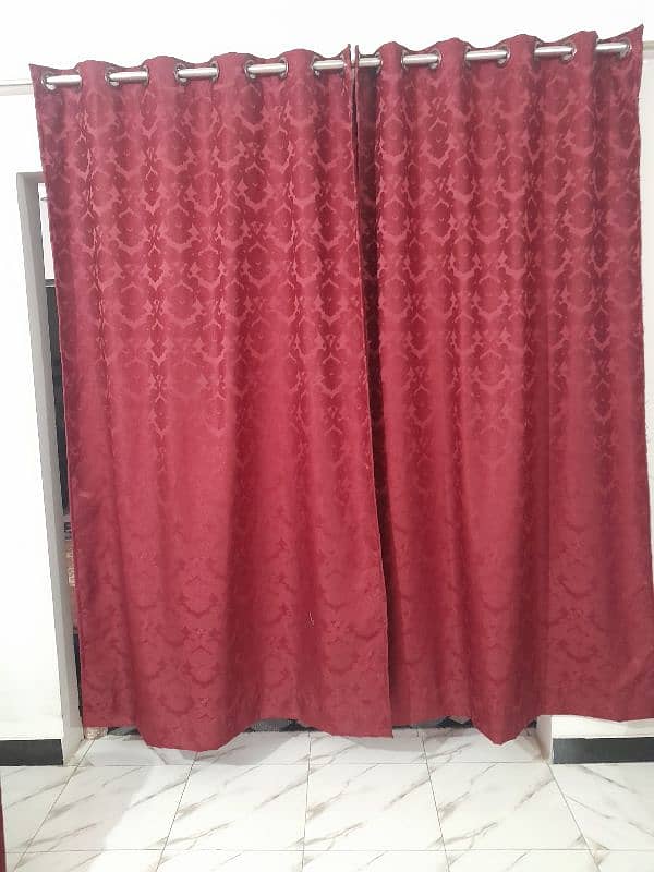 7 seaters sofa set and curtains and table 5
