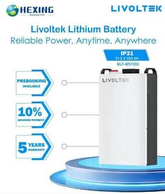 livoltek lithium battery 51.2 volt , 100 ah