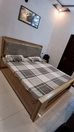bed with one side table for sale